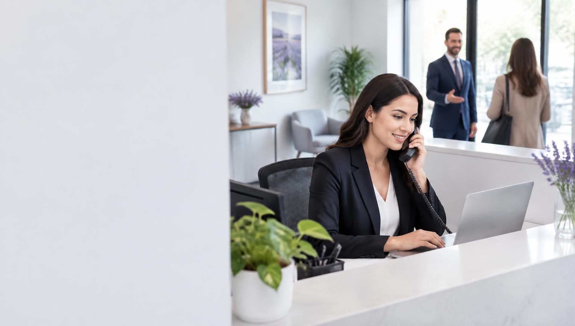 Illustrative law office intake coordinator routing first-contact inquiries to the team